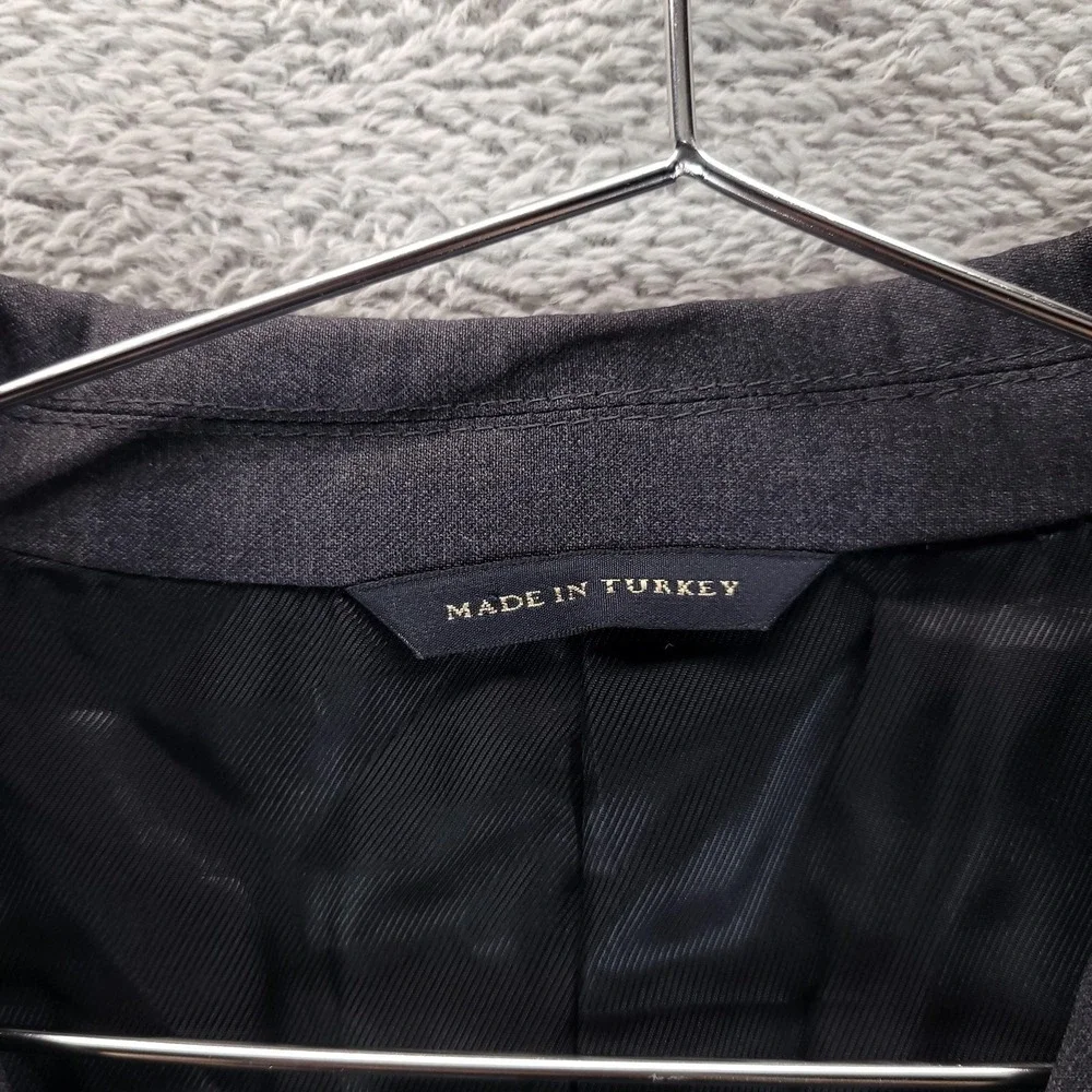 Banana Republic Suit Jacket Mens 40R Gray Modern Wool 3 Button Made In Turkey